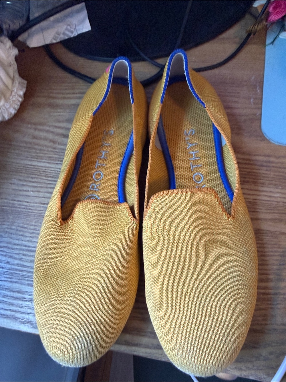 Rothy’s 6.5 1/2 Yellow Slip-On Knit Flats - Vivid Mustard